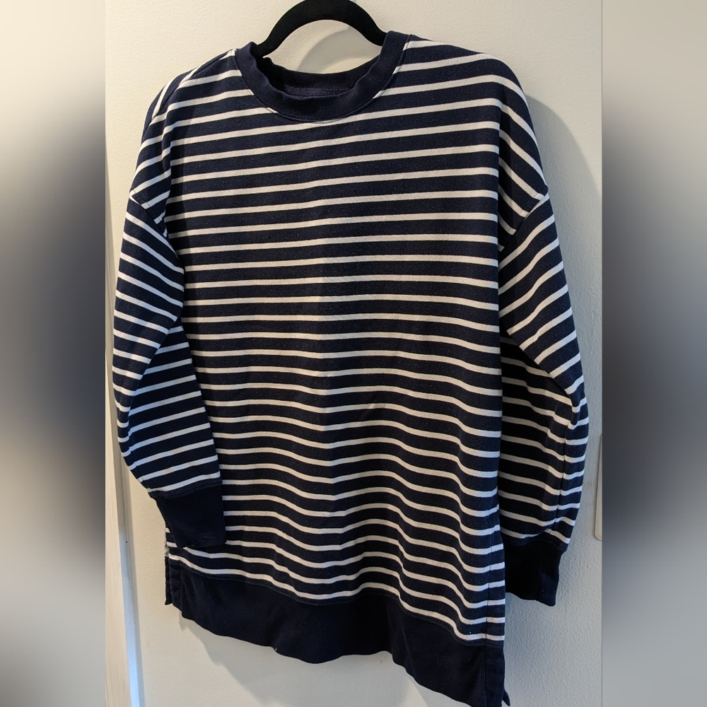 Old Navy striped tunic sweatshirt, Size Small